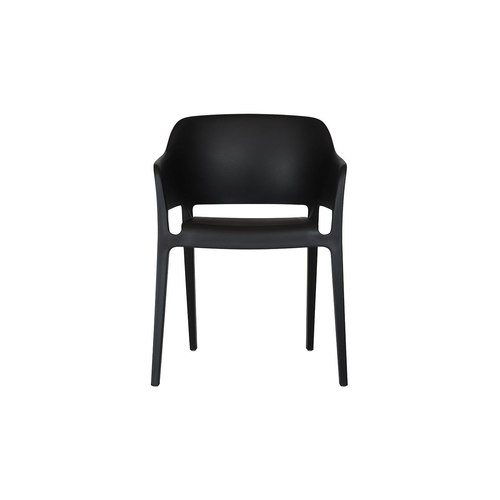 Black Anna Outdoor Patio Dining Armchair