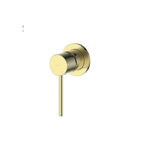 PVD Brushed Brass Mika Shower Mixer Trim Set With Mini Plate