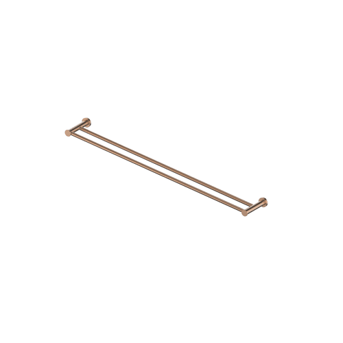 PVD Brushed Copper Reflect Double Towel Rail