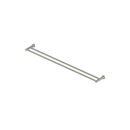 PVD Brushed Nickel Reflect Double Towel Rail