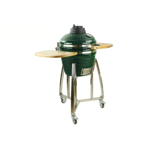 Green 16-Inch Kamado Ceramic Charcoal Grill