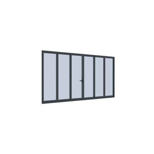 Charcoal Bifold Glass Door For Tasman Wall Mounted Pergola