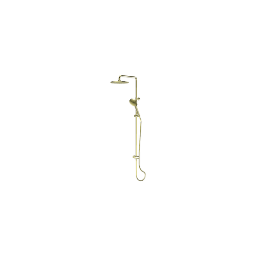 PVD Brushed Brass Lavish Brass Twin Rail Shower