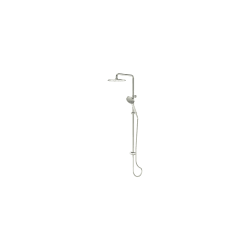 PVD Brushed Nickel Lavish Brass Twin Rail Shower