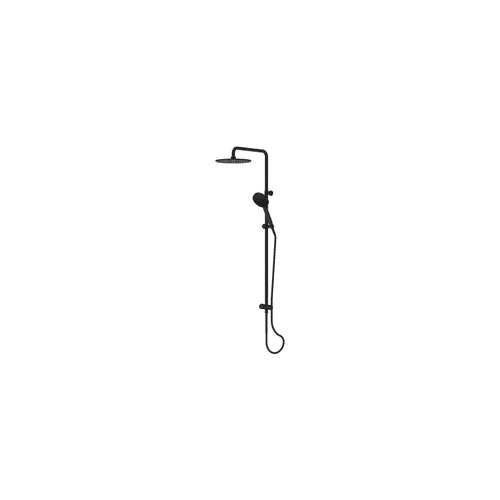 PVD Matte Black Lavish Brass Twin Rail Shower