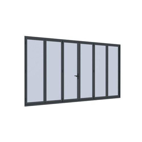 Charcoal Bifold Glass Door For Caribbean Freestanding Pergola