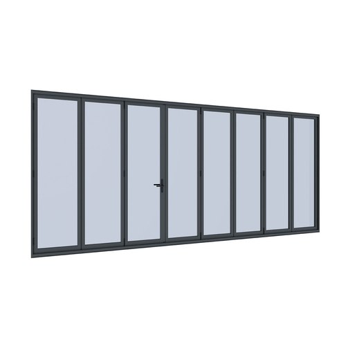 White Bifold Glass Door For Caribbean Freestanding Pergola