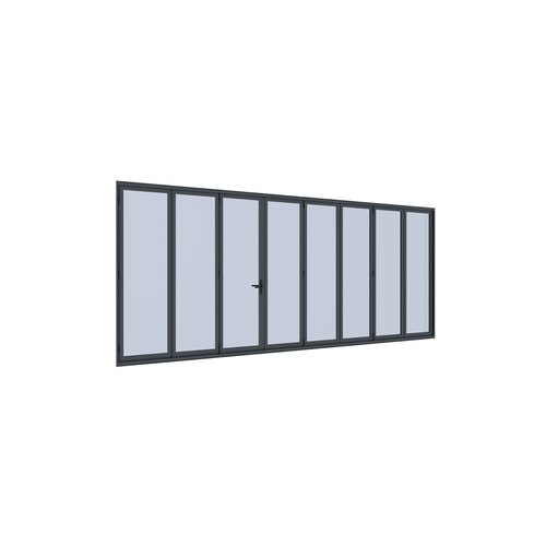 White Bifold Glass Door For Tasman Wall Mounted Pergola