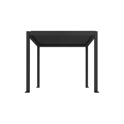 Black Caspian Motorised Freestanding Louvre Roof Aluminium Pergola