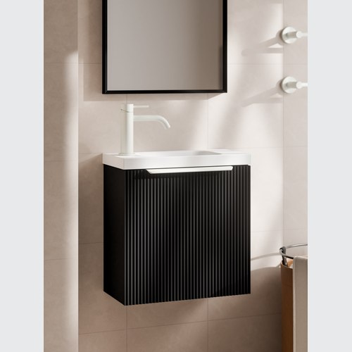 Matte Black Lineare 450 Pillar Vanity