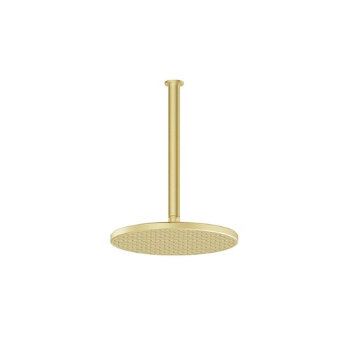 PVD Brushed Brass Glide Rainboost Ceiling Shower