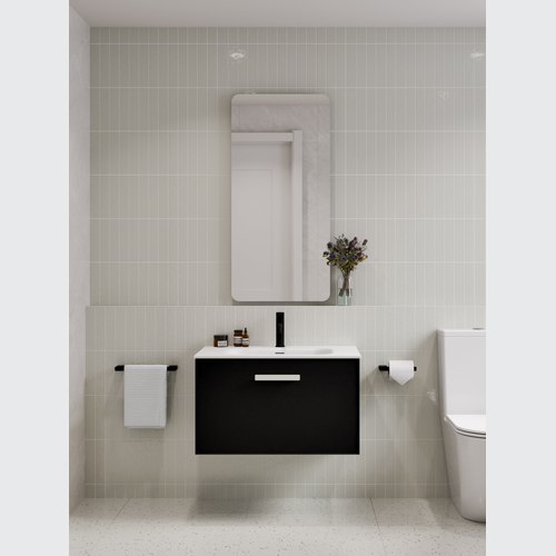 Matte Black Lineare 750 Axel Single Drawer Vanity