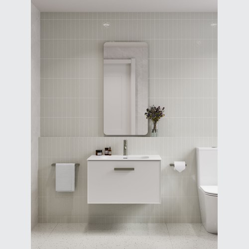Matte White Lineare 750 Axel Single Drawer Vanity