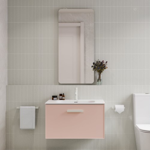 Pink Lineare 750 Axel Single Drawer Vanity