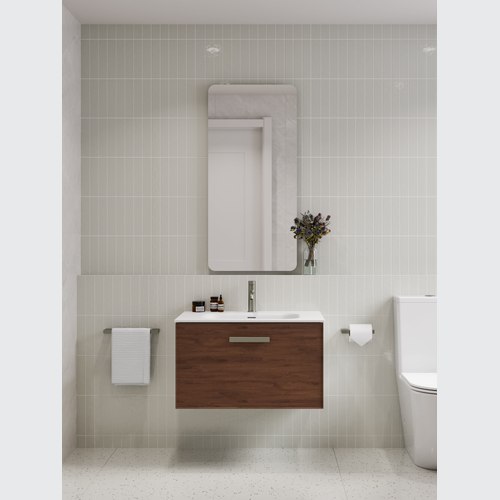 Walnut Lineare 750 Axel Single Drawer Vanity