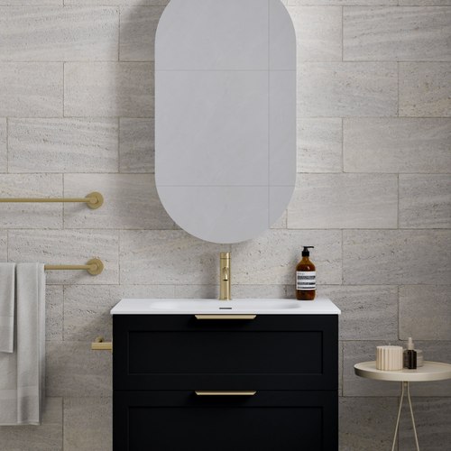 Matte Black Lineare 750 Loft 2 Drawer Vanity