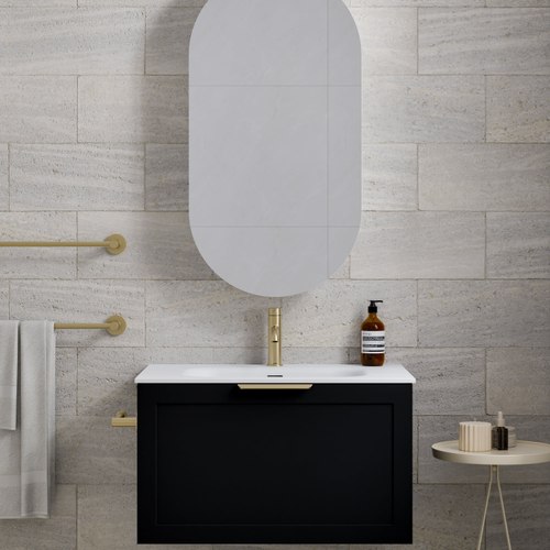 Matte Black Lineare 750 Loft Single Drawer Vanity