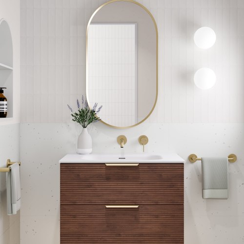 Walnut Lineare 750 Orchard 2 Drawer Vanity