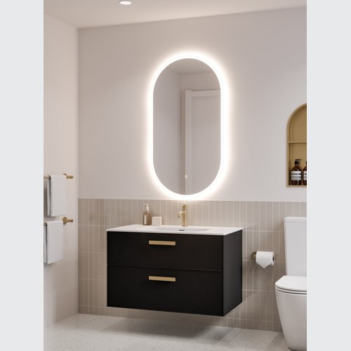 Matte Black Lineare 900 Axel 2 Drawer Vanity