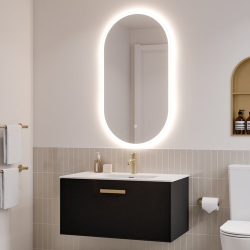 Matte Black Lineare 900 Axel Single Drawer Vanity