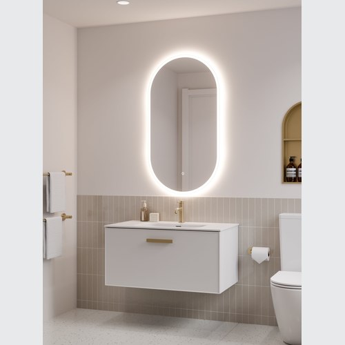 Matte White Lineare 900 Axel Single Drawer Vanity