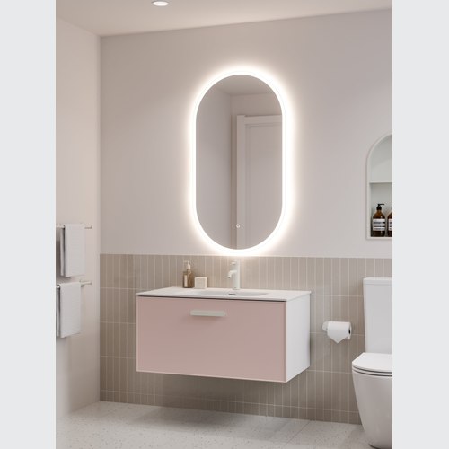 Pink Lineare 900 Axel Single Drawer Vanity
