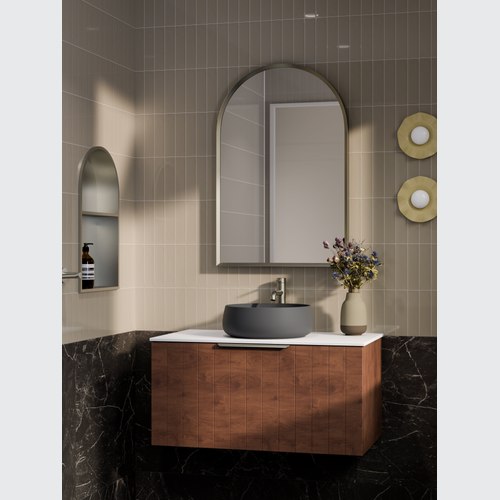 Walnut Lineare 900 Coastal Single Drawer Vanity