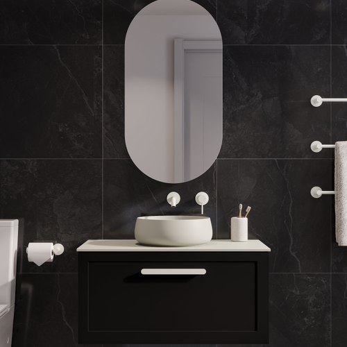 Matte Black Lineare 900 Loft Single Drawer Vanity