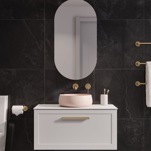 Matte White Lineare 900 Loft Single Drawer Vanity