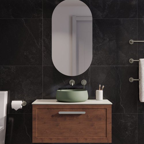 Walnut Lineare 900 Loft Single Drawer Vanity