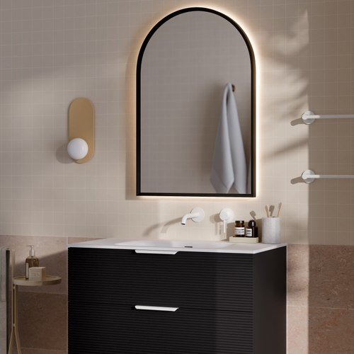 Matte Black Lineare 900 Orchard 2 Drawer Vanity