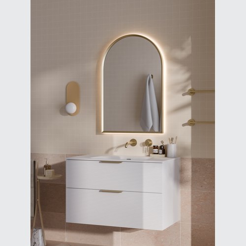 Matte White Lineare 900 Orchard 2 Drawer Vanity