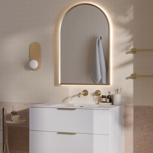 Matte White Lineare 900 Orchard 2 Drawer Vanity
