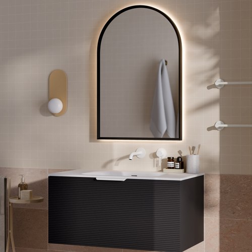 Matte Black Lineare 900 Orchard Single Drawer Vanity