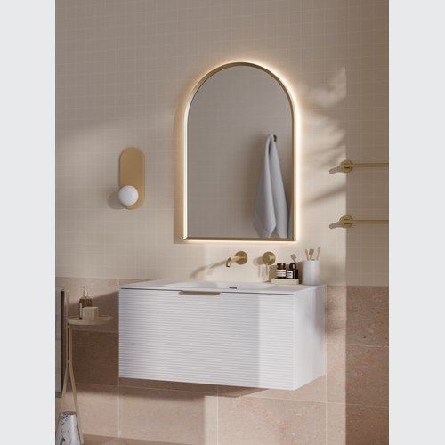Matte White Lineare 900 Orchard Single Drawer Vanity