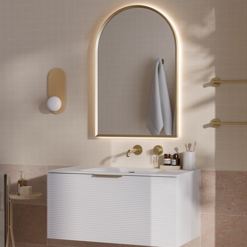 Matte White Lineare 900 Orchard Single Drawer Vanity