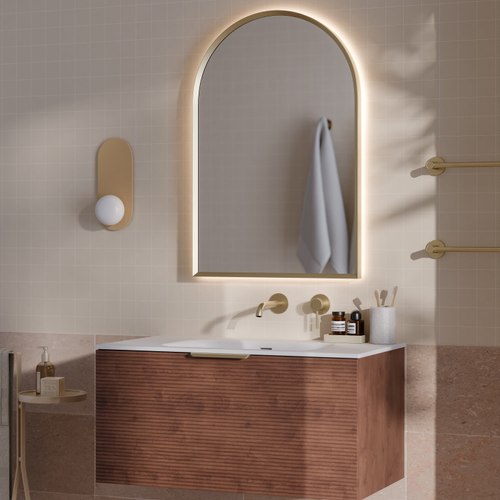 Walnut Lineare 900 Orchard Single Drawer Vanity