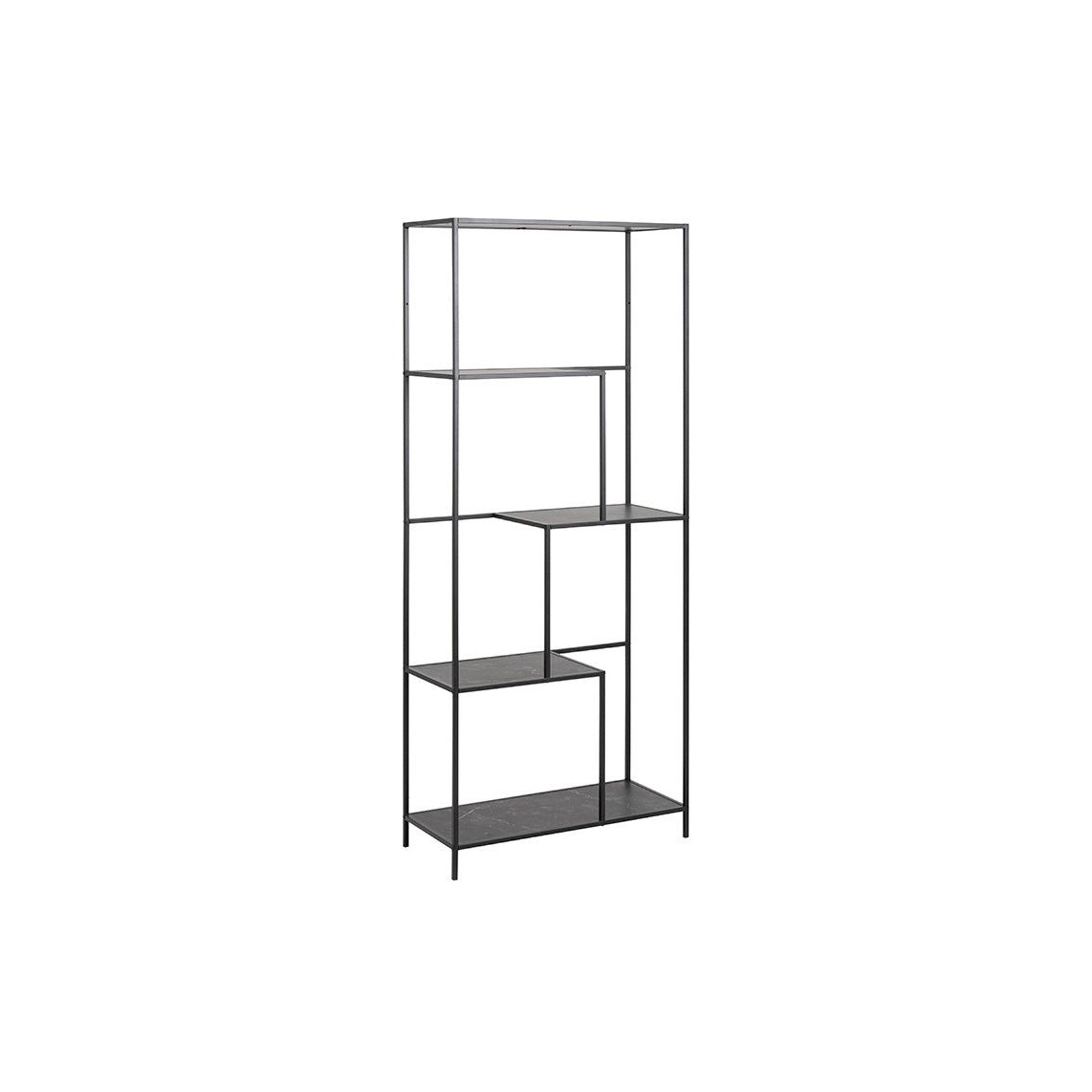 INFINITY Shelving Unit 72x170cm Black ArchiPro AU