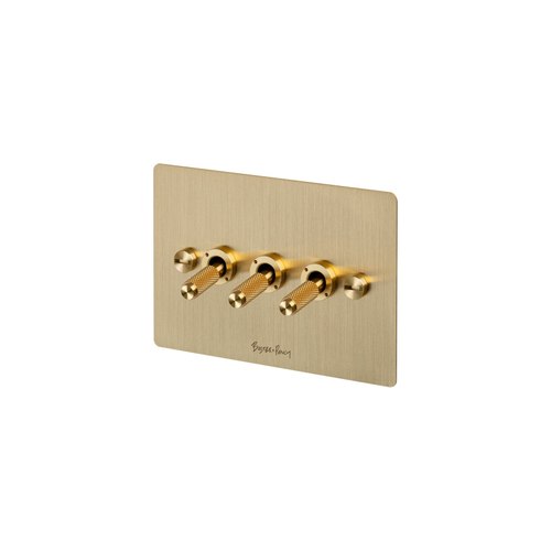 Brass 3 Gang Toggle Switch