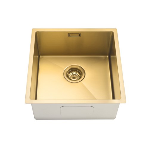 Brushed Brass Code Aspen 400X400 Pvd 304 Stainless Steel Sinks