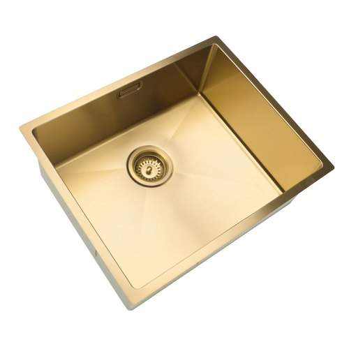 Brushed Brass Code Aspen 500X400 Pvd 304 Stainless Steel Sinks