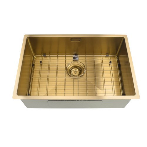 Brushed Brass Code Aspen 700X400 Pvd 304 Stainless Steel Sinks