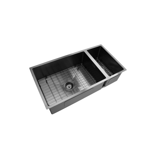 Gunmetal Aspen 650 (450+200) Double Bowl Sink