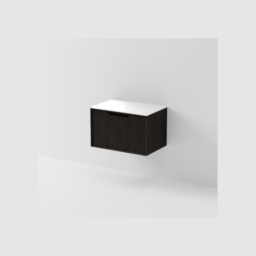 Dark Ash Aria 750 Wall Hung Vanity | Villastone Slab Top