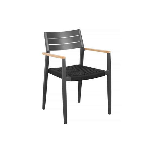 Dark Grey Albatross 2.0 Aluminium and Rope Outdoor Dining Chair
