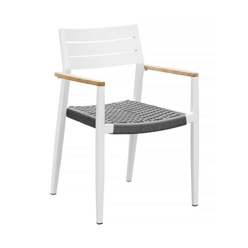 White Albatross 2.0 Aluminium and Rope Outdoor Dining Chair