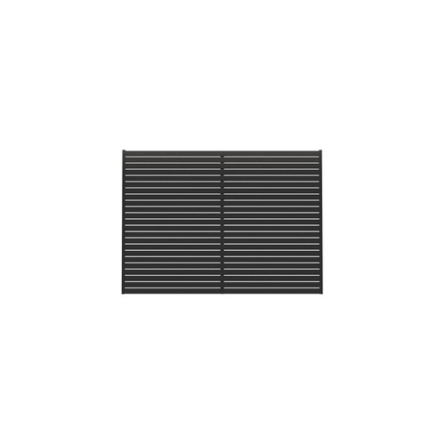 Black Aluminium Slat Privacy Fence Panel - Horizontal