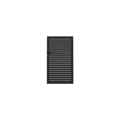 Black Aluminium Slat Privacy Gate