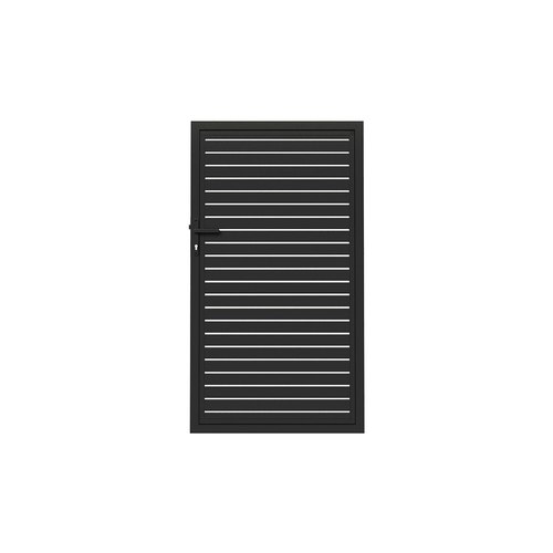 Black Aluminium Slat Privacy Gate