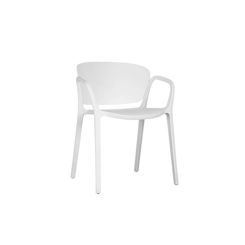 White Andi Outdoor Patio Dining Armchair